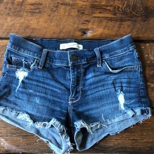 Abercrombie & Fitch distressed denim shorts